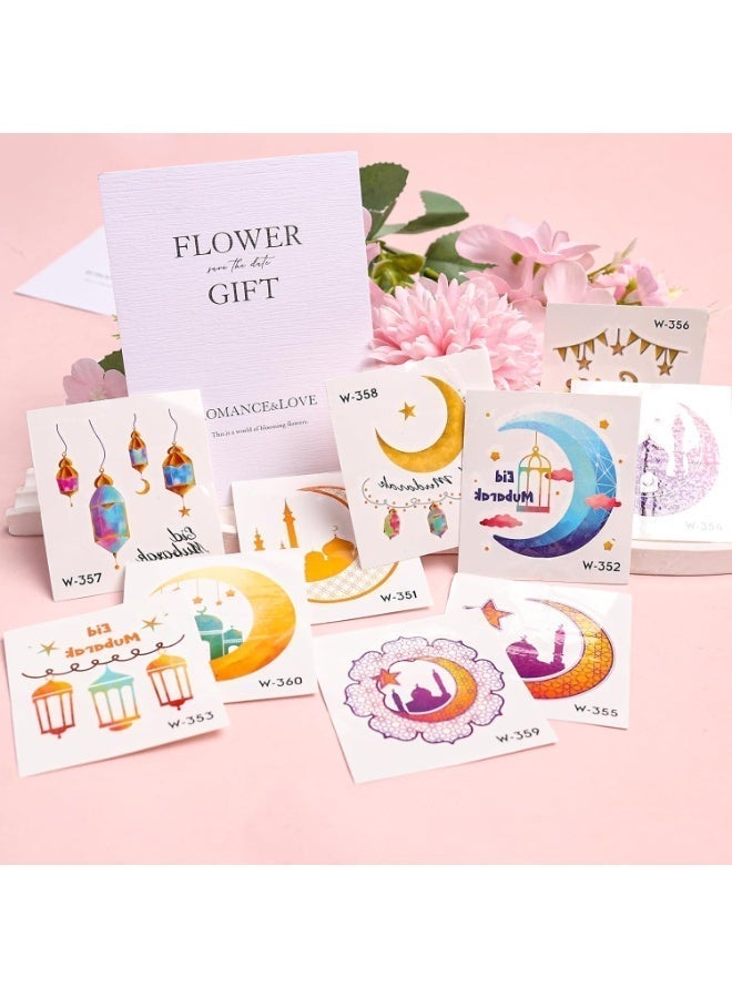 general Waterproof Eid Mubarak Henna Tattoo Stickers for Kids - Islamic Ramadan Party Favors, Muslim Festival Celebration Decor Supplies - Image 3